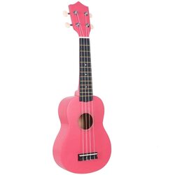 MegArya 21-inch Beginner Mahogany Wood Concert Ukulele Hawaii Kids Guitar, Pink
