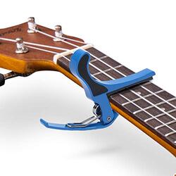 Juarez One Handed Trigger Guitar Metal Capo, JRZ250, Blue