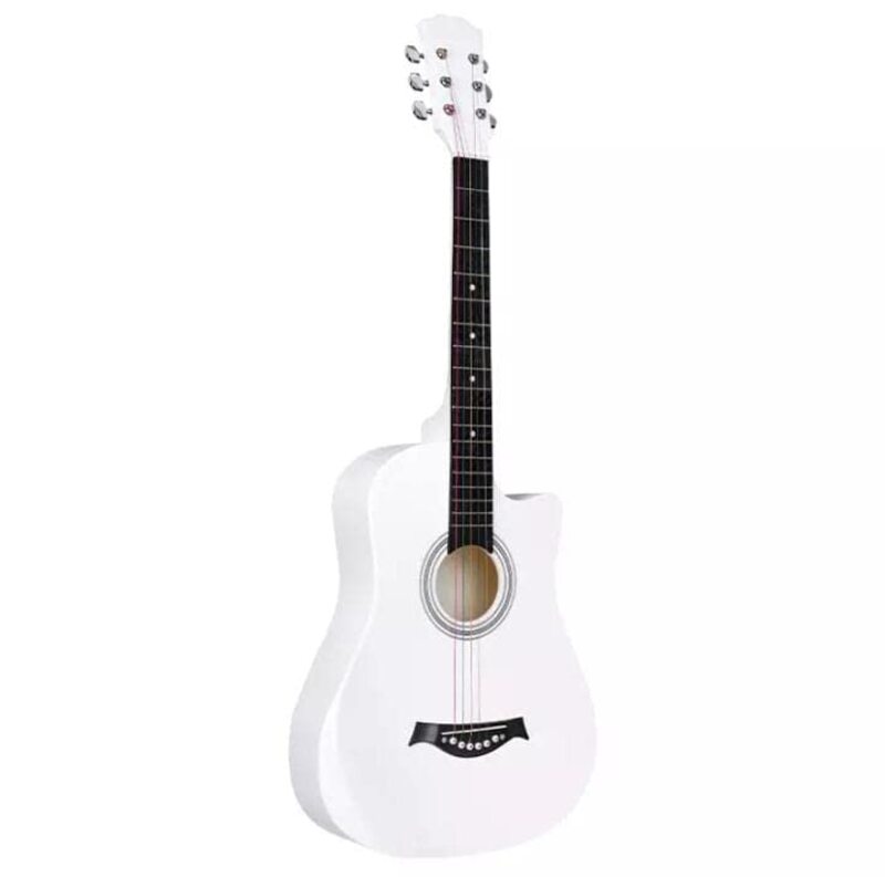 MegArya Acoustic Guitar, FS80C, White