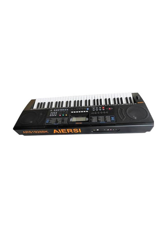 Aiersi Professional Functional MIDI Electronic Keyboard, 61 Keys, Black