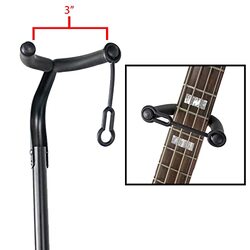 ChromaCast 2-Tier Adjustable Upright Extended Height Fits Stand for Extreme Body Shaped and Electric Acoustic Guitar, Black