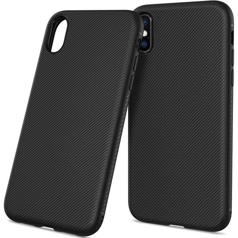 Brand Set Apple iPhone X TPU Mobile Phone Case Cover, Black