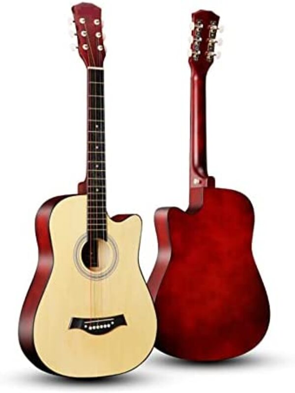 MegArya 38 inch Acoustic Beginner Guitar Kit For Kids, Natural