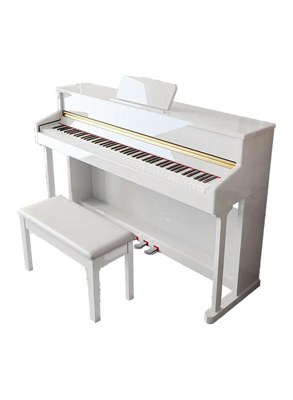 

MegArya Professional Design Upright Digital Piano, 88 Keys, Polished White