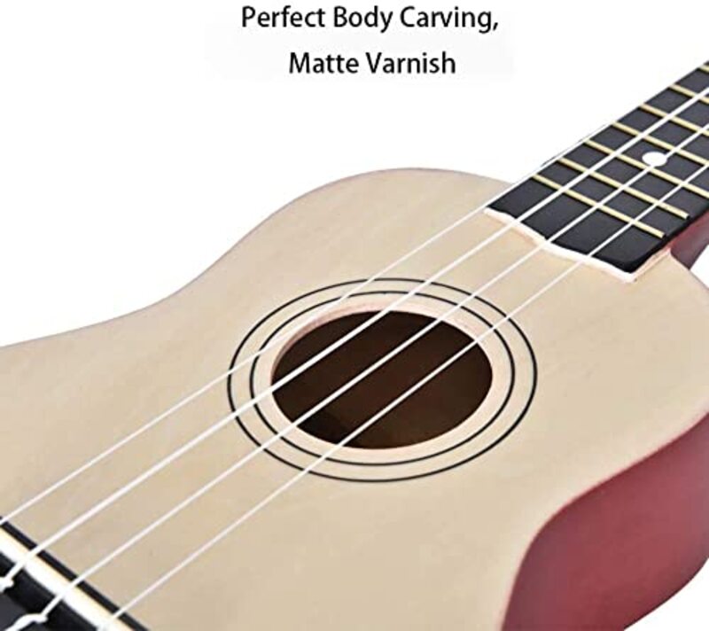 MegArya 21-inch Carbon Fiber Ukulele, Natural