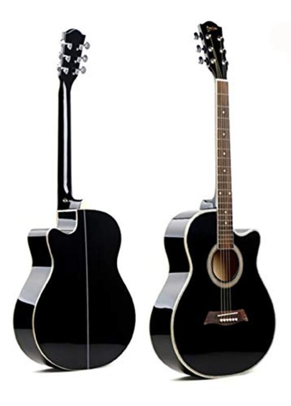 MegArya G40 Acoustic Guitar, Black