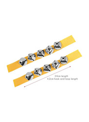 Tiger Music BEL7-CL Wrist Jingle Bells, 2 Pieces, Yellow/Silver