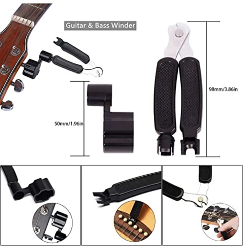 Exrp Guitar Accessories Kit, Acrylonitrile Butadiene Styrene Fingerboard, Multicolour