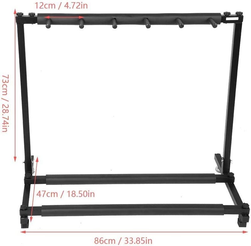 MegArya Multi Guitar Stand Foldable Universal Display Rack For Protection, Black