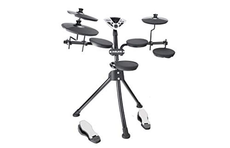 Nux DM-1 Digital Electronic Drum Kit, Black/Grey