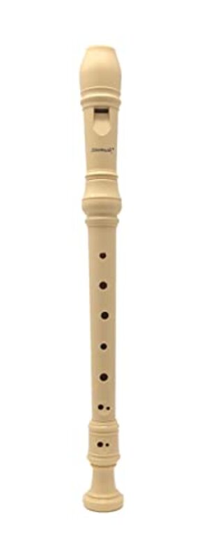 MegArya 8 Hole Descant Soprano Recorder with Cleaning Rod & Case Bag, Beige