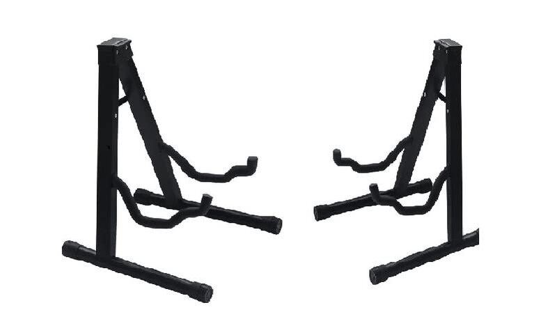 MegArya Portable A-frame Guitar Floor Stand for Acoustic Classic Guitar Stand, 2 Pieces, Black