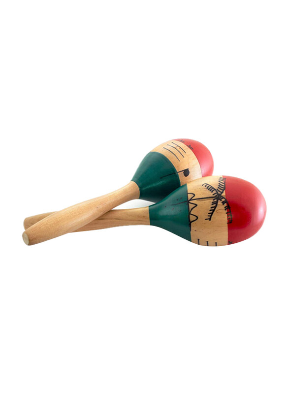 

Tiger Hand Painted World Rhythm Natural Wood Maracas, Full Size Pair, MAR56-NT, Multicolour