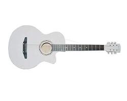 MegArya G38 Acoustic Guitar with 6 Strings, White