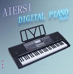 Megarya Aiersi Brand Professional Functional MIDI 61 Keys Piano Electronic Keyboard, Black