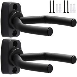 Lalaoks Guitar Wall Mount Hanger, 2 Pieces, Black