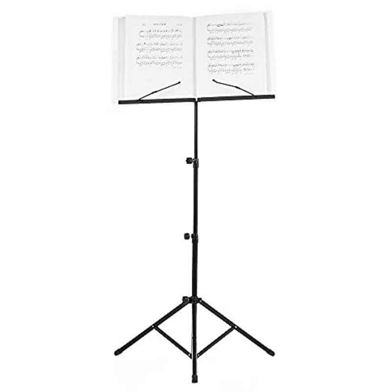 Daseey Foldable Sheet Music Tripod Stand Holder With Carry Bag, Black