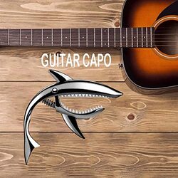 Universal Shark Capo for Acoustic Guitar, Black