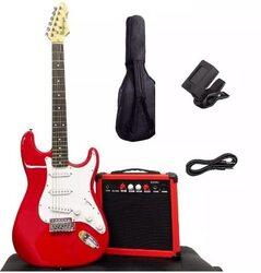Aiersi Pacifica Series AC542 Electric Guitar Combo With Bag, Red
