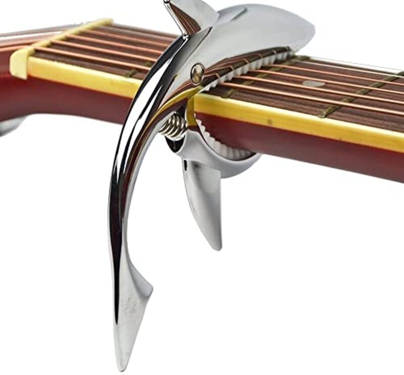 MegArya GK04 Guitar Capo Shark Shape, Silver