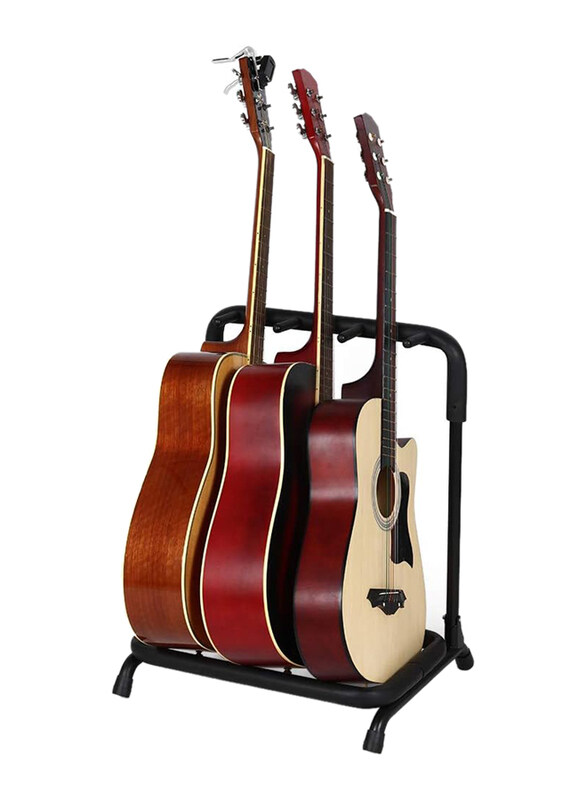 

Terby 3 Holder Folding Portable Guitar Stand Rack for Acoustic, Bass, Electric Guitars, Black