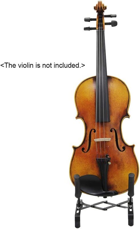 Decdeal Universal Foldable Ukulele Violin Stand Bracket with Adjustable Metal Holder, Black