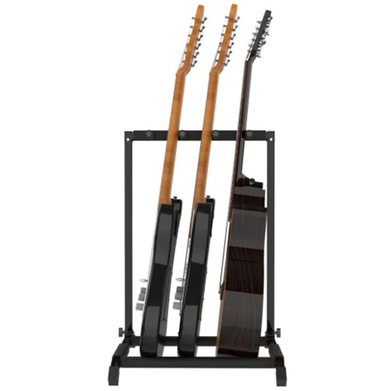 Audibax 10131978 3 Floor Multi Stand for 3 Guitars, Black
