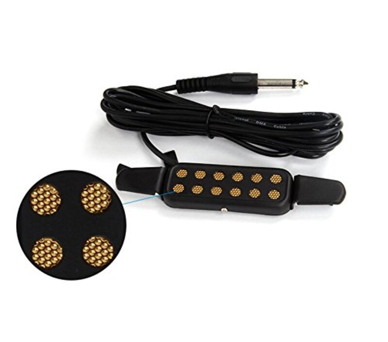 Luvay 10-Feet Guitar Pickup Acoustic Electric Guitar Transducer Cable Length, Gold/Black