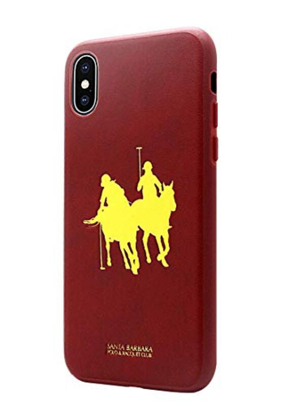 Apple iPhone XS Mobile Phone Case Cover, Red/Gold
