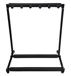 Musician's Supply JHGS-5 Zenison Folding Padded Organizer Stand for Five Multiple Instrument Display Rack, Black