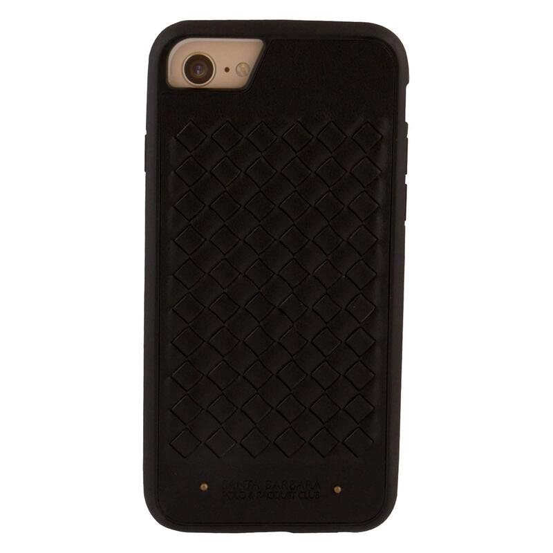 Santa Barbara Polo & Racquet Club Apple iPhone 7 leather Mobile Phone Case Cover, Black