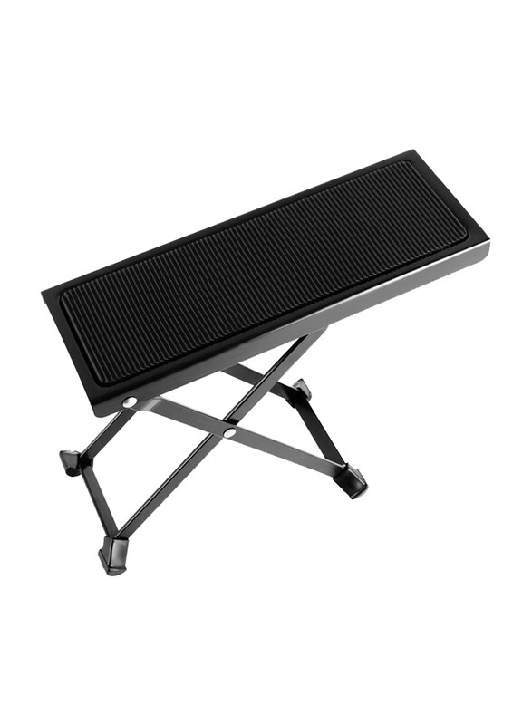 

EastRock Adjustable Metal Guitar Footrest with Anti-Slip Rubber Pad, Black