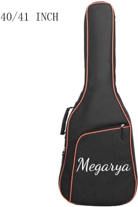MegArya 40/41 Inch 1680D Oxford Fabric Guitar Case Gig Bag Straps Cotton Soft Waterproof Backpack, Black