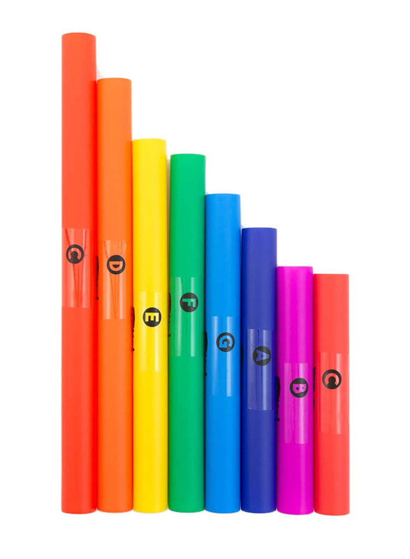 Mad About MT-D-8 Tuned C Major Diatonic Scale 8 Notes Percussion Tube Set, 8 Pieces, Multicolour