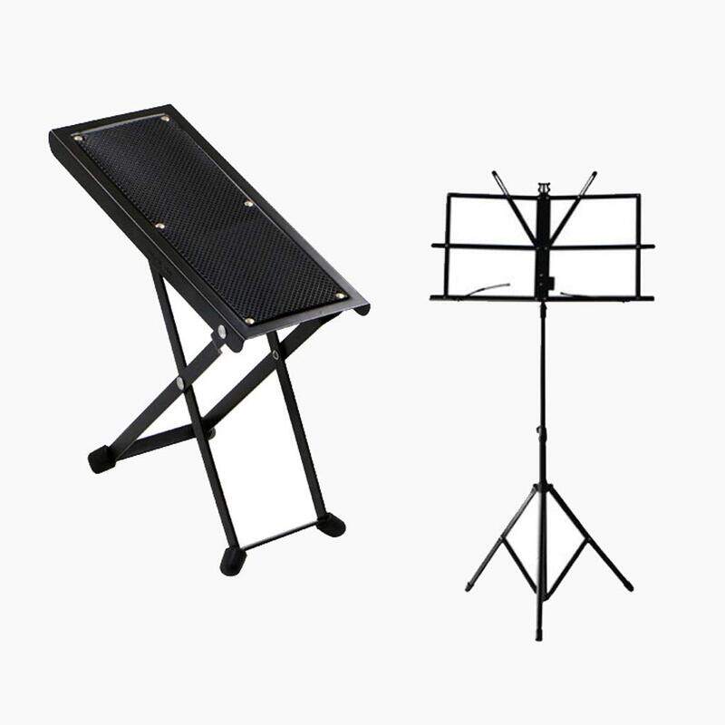 

Laamy 4 Height Adjustable Height Guitar Stool, Anti-Slip Rubber Pad, Black