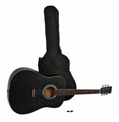 Navarra NV31 Acoustic Guitar, Palisander Fingerboard, Black