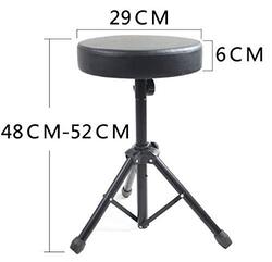 Folding Music Guitar Keyboard Stool Rock Band Drum Piano Chair Seat, Black