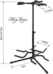 MegArya 3 Holder Guitar Stand Rack, Black