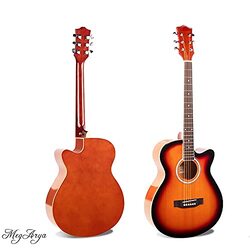 MegArya 41-inch TAS Acoustic Guitar, Rosewood Fingerwood, 3-Color Sunburst