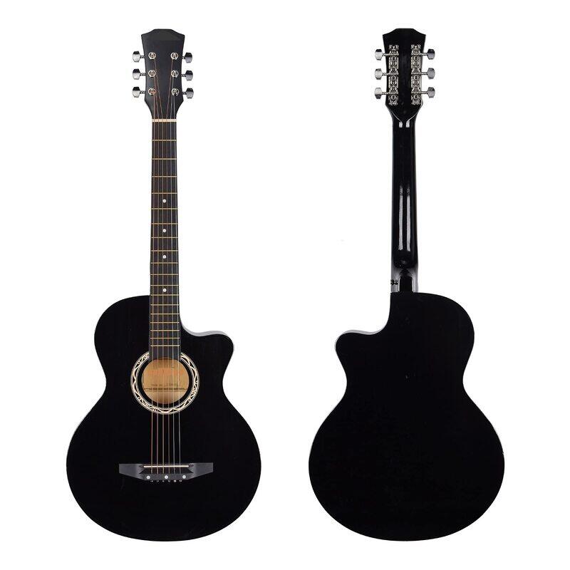 

MegArya G38 Acoustic Guitar, Black