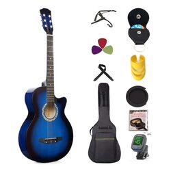 MegArya Student Acoustic Guitar Kit with Bag, Blue