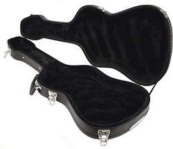 Electric Bass Guitar Hard Case Wooden Hard Shell Carrying Case Lockable with Key Square, Black