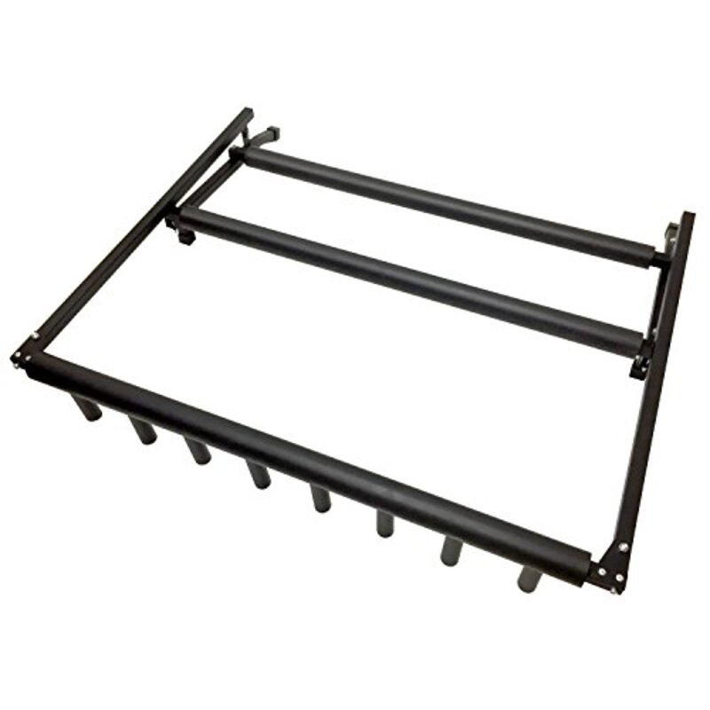 MyGift Metal Portable Padded Folding Stand Rack Stage for 7 Electric & Acoustic Guitar, Black