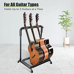 MegArya 3 Holder Multi Guitar Folding Stand, Black