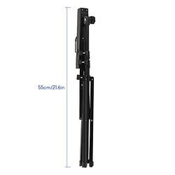 Skeido Lightweight Foldable Sheet Music Tripod Stand Holder with Water Resistant Carry Bag for Violin/Piano/Guitar Instrument Performance, Black