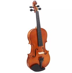 MegArya 1/2 Size Student Acoustic Violin With Case/Bow/Rosin And Violin Stand, Natural