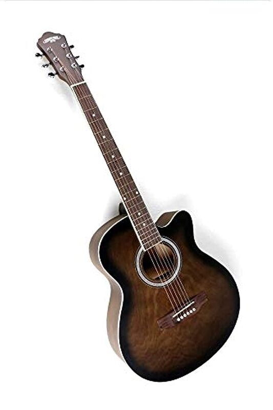 Caravan Music Acoustic Guitar, HS-4040TBK, Brown