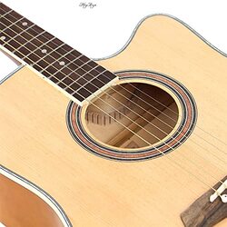 MegArya 41-inch Acoustic Guitar, Rosewood Fingerwood, Multicolour