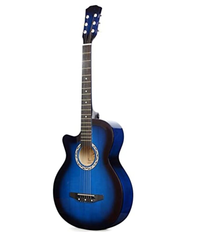 MegArya 38inch Acoustic Guitar in Full Size for Beginner, Blue