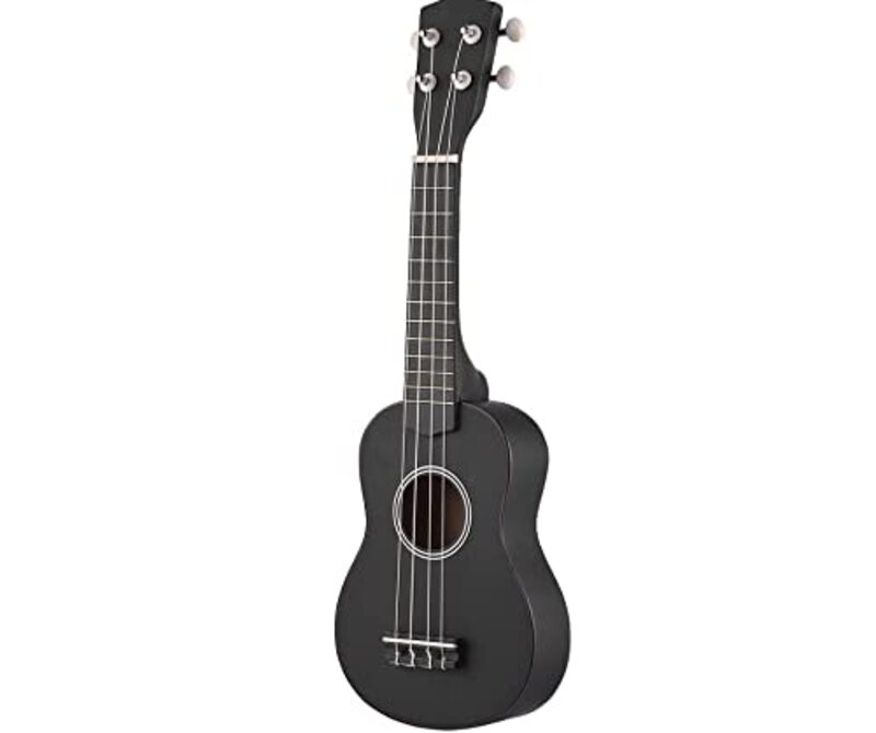 MegArya 21inch Carbon Fiber Ukulele with Bag Capo Strap and Picks, Black